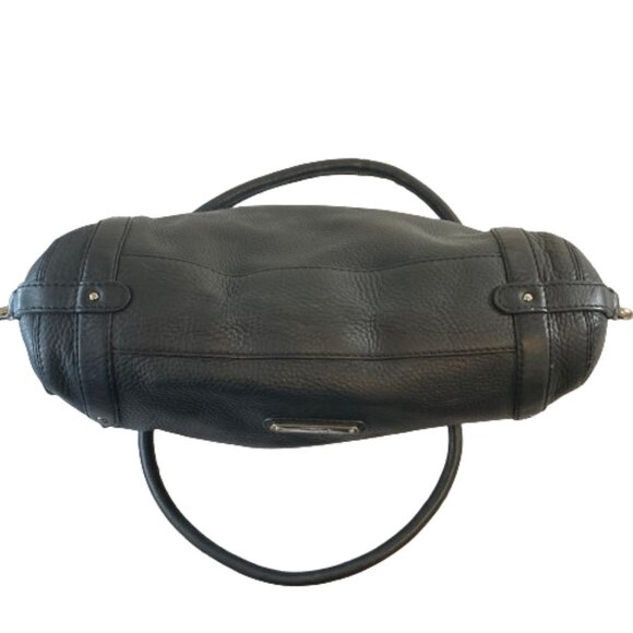Cole Haan Leather Shoulder Bag, SALE! Pebbled Black Large Many Features, EUC - Picture 4 of 10